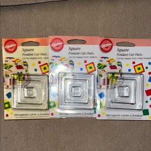 Wilton Square Fondant Cutters Set of 3